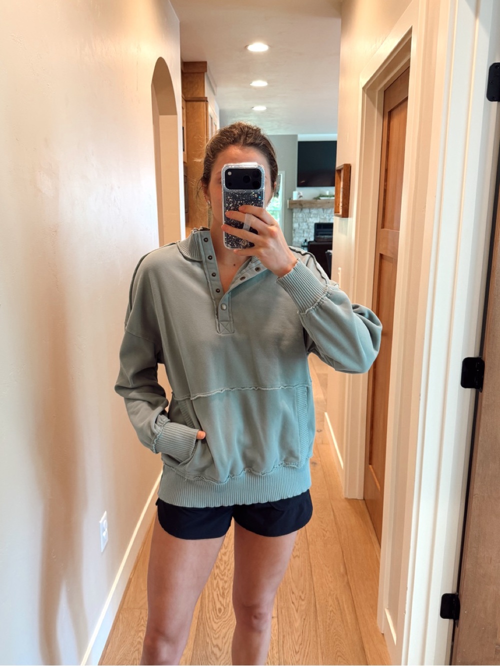 QUARTER SNAP SWEATER